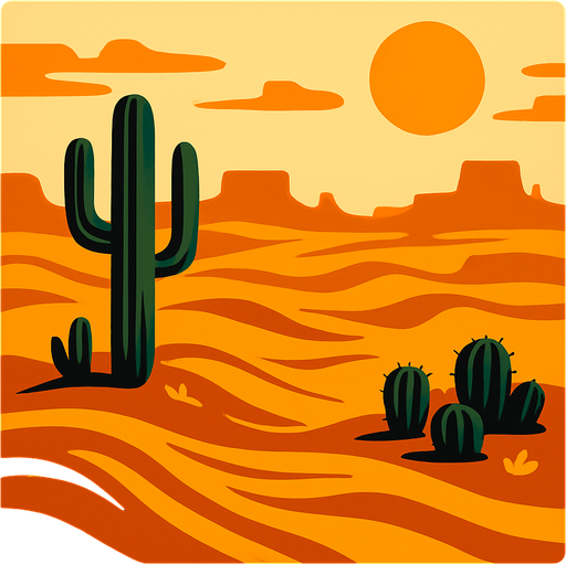 çöl.
In-Game asset.  2d.  High contrast.  No shadows