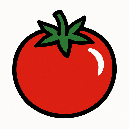 tomate.
In-Game asset.  2d.  High contrast.  No shadows