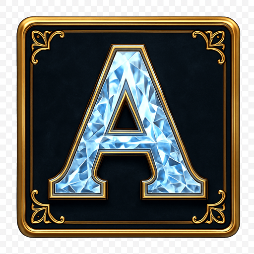 Crea un asset de fondo para el símbolo 'A' de Megaways (Diamante Brillante).
Un panel cuadrado o ligeramente redondeado. Fondo de terciopelo oscuro (negro o azul noche) o un metal pulido muy oscuro. Borde elegante dorado o plateado. Puede tener un patrón sutil de filigrana de casino en las esquinas. Debe ser un fondo neutro pero lujoso para que el diamante resalte. Fondo transparente.
In-Game asset.  2d.  High contrast.  No shadows