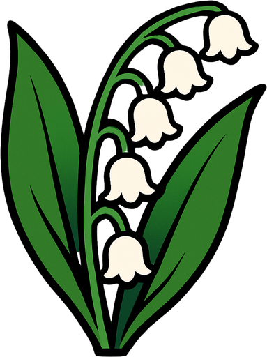 Lily of the Valley.
In-Game asset.  2d.  High contrast.  No shadows