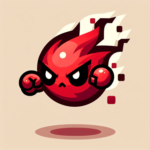 red flying enemy zig zag little boss villain detailles ambitious.
Single Game Texture.  In-Game asset.  2d.  Blank background.  High contrast.  No shadows
