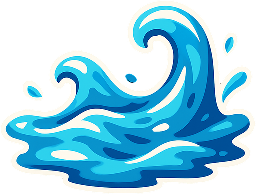 Water.
In-Game asset.  2d.  High contrast.  No shadows