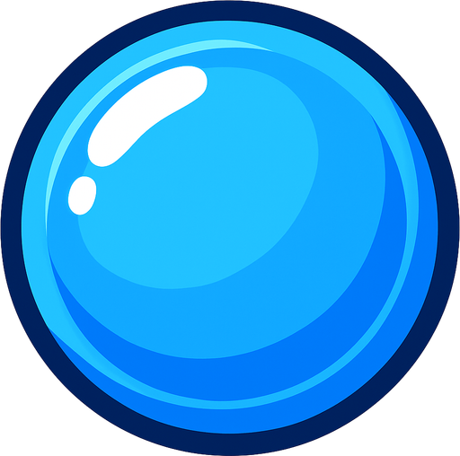 circle blue candy.
In-Game asset.  2d.  High contrast.  No shadows