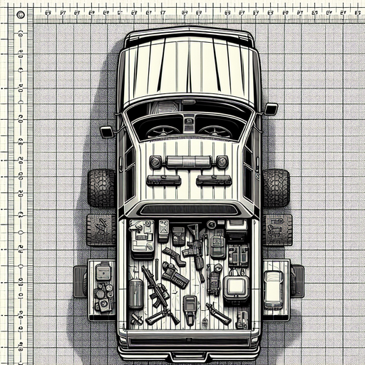 Style: spy hunter. Vehicle Type: pickup truck. Perspective: overhead..
Single Game Texture.  In-Game asset.  2d.  Blank background.  High contrast.  No shadows