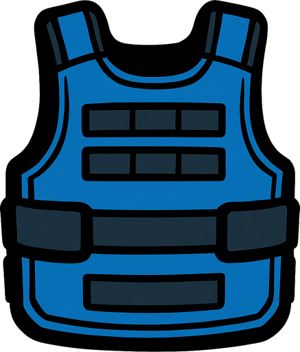 chaleco antibalas.
In-Game asset.  2d.  High contrast.  No shadows