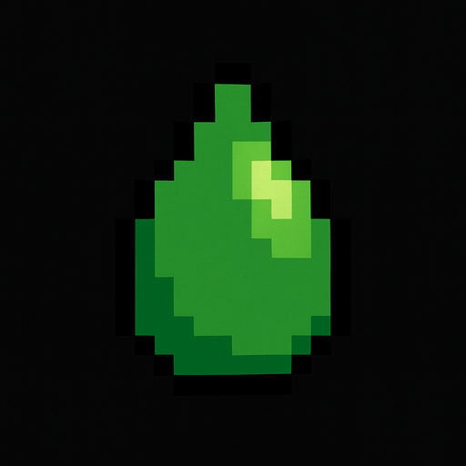 8bit kiwi seed.
In-Game asset.  2d.  High contrast.  No shadows