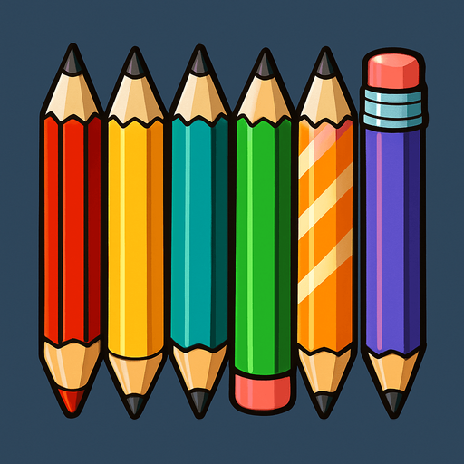 Pack of different pencils.
In-Game asset.  High contrast.  No shadows. 3D
