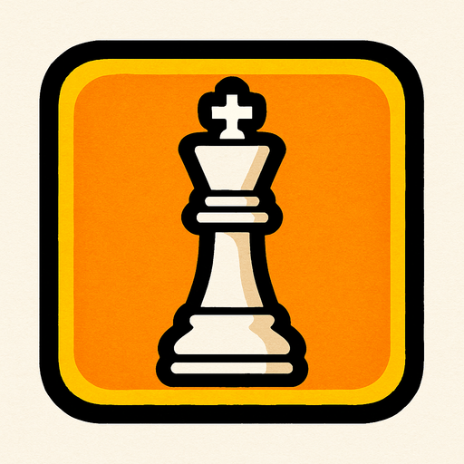 satranç ile ilgili buton resmi.
In-Game asset.  2d.  High contrast.  No shadows