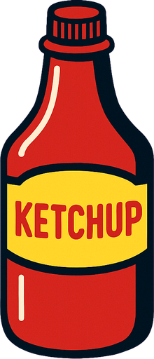 ketchup.
2d.  High contrast.  No shadows