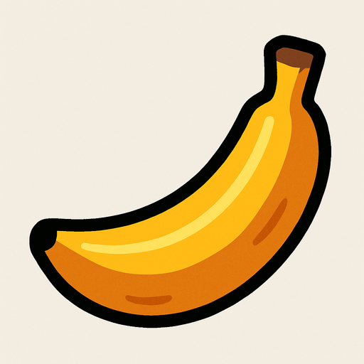 banana.
In-Game asset.  2d.  High contrast.  No shadows