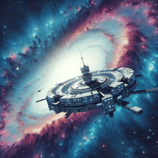 uzay üssü galaksi.
Single Game Texture.  In-Game asset.  2d.  Blank background.  High contrast.  No shadows