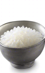 Long and thin white rice