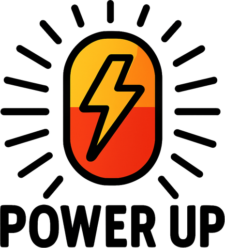 power up.
In-Game asset.  2d.  High contrast.  No shadows