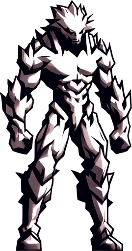 Make his whole body look destroyed.