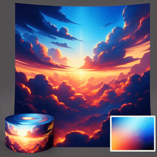 Imagine sky.
Single Game Texture. In-Game asset. 2d. Blank background. High contrast. No shadows.