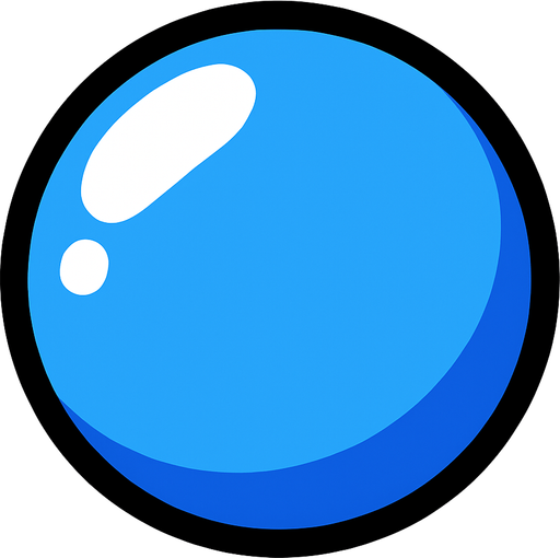 blue buble.
In-Game asset.  2d.  High contrast.  No shadows