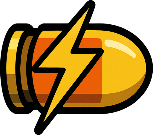 Upgrade power bullet.
In-Game asset.  2d.  High contrast.  No shadows