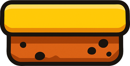 rectangle shape jumping platform for a simple 2D game.
In-Game asset.  2d.  High contrast.  No shadows