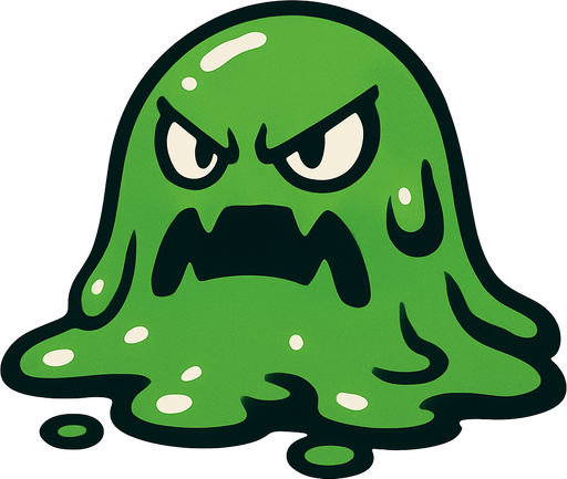 get an enemy in the form of slime.
In-Game asset.  2d.  High contrast.  No shadows