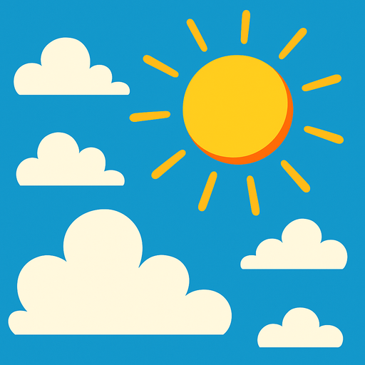Cielo despejado y soleado.
In-Game asset.  2d.  High contrast.  No shadows