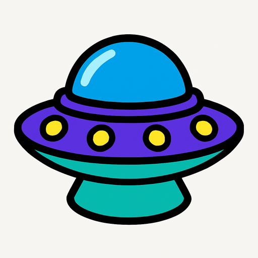 ufo.
In-Game asset.  2d.  High contrast.  No shadows