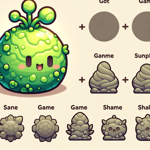 Un slime de planta RPG con estilo suave y simple.
Single Game Texture.  In-Game asset.  2d.  Blank background.  High contrast.  No shadows