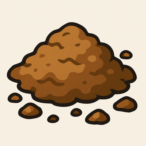Dirt.
In-Game asset.  2d.  High contrast.  No shadows