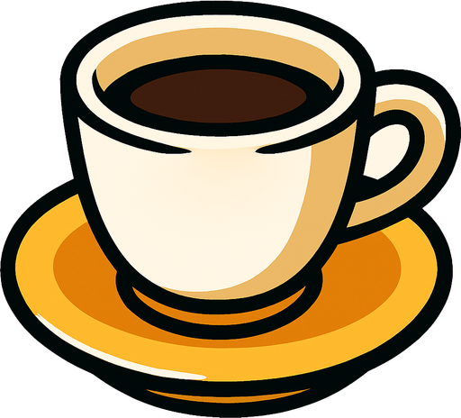a coffee.
In-Game asset.  2d.  High contrast.  No shadows