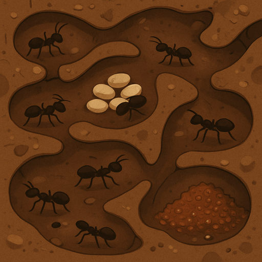 interior de un hormiguero.
In-Game asset.  2d