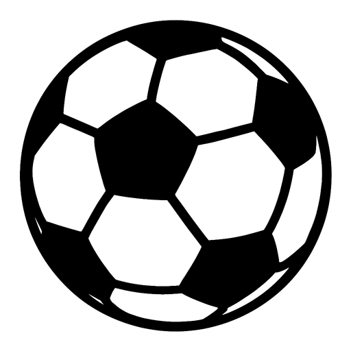 football ball.
In-Game asset.  2d.  High contrast.  No shadows