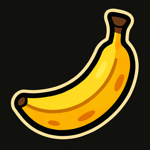 Banana.
In-Game asset.  2d.  High contrast.  No shadows