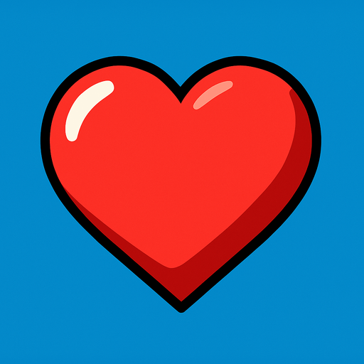 Kalp 3d.
In-Game asset.  2d.  High contrast.  No shadows