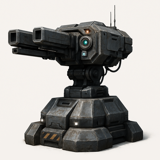 Uzay Savunma Kulesi - Yazısız - Gerçekçi.
In-Game asset.  High contrast.  No shadows