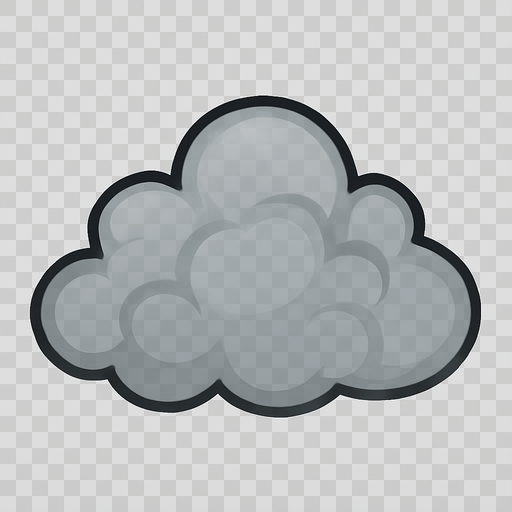 grey transparent cloud.
In-Game asset.  2d.  High contrast.  No shadows