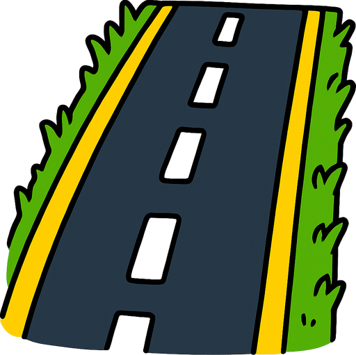 road.
In-Game asset.  2d.  High contrast.  No shadows