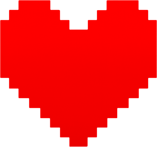 Undertale Heart.
In-Game asset.  2d.  High contrast.  No shadows