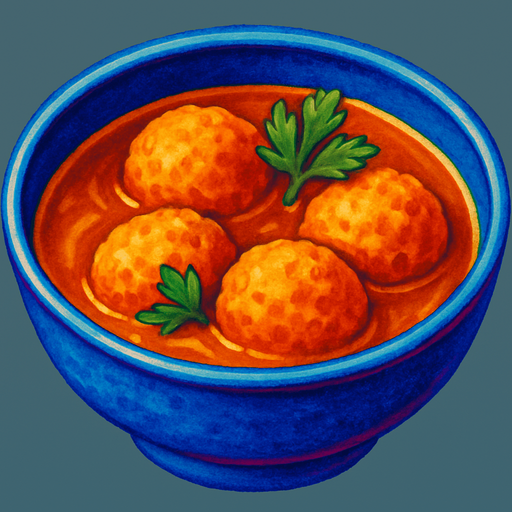 A bowl of fish meatballs in broth.