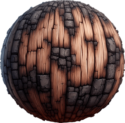 yanan kütük.
Single Game Texture. In-Game asset. 2d. Blank background. High contrast. No shadows.