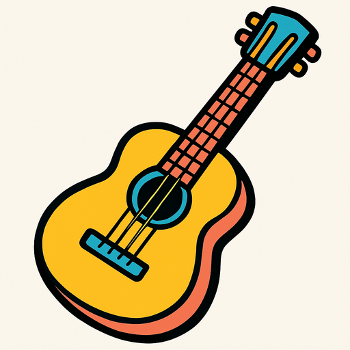 Guitar.
In-Game asset.  2d.  High contrast.  No shadows