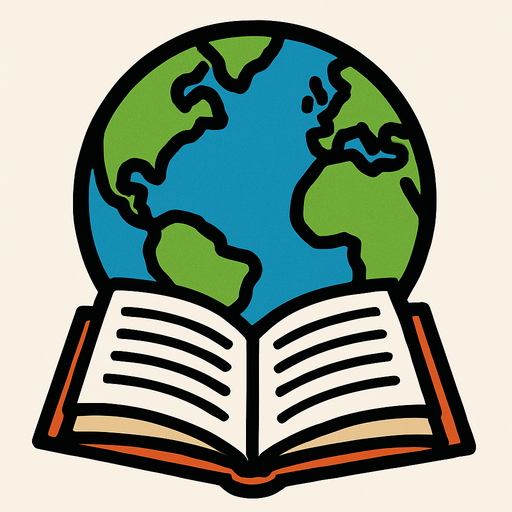 Planeta tierra con un libro.
In-Game asset.  2d.  High contrast.  No shadows