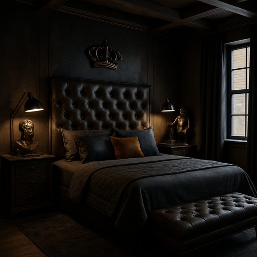 alpha male's room ,very masculine king's room, awesomeness, badass, cool place