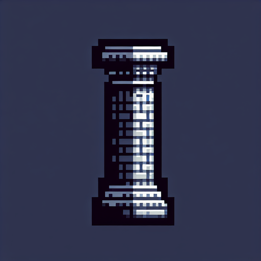 8-bit chimney. in game asset. Single Game Texture. In-Game asset. 2d. Blank background. High contrast. No shadows.