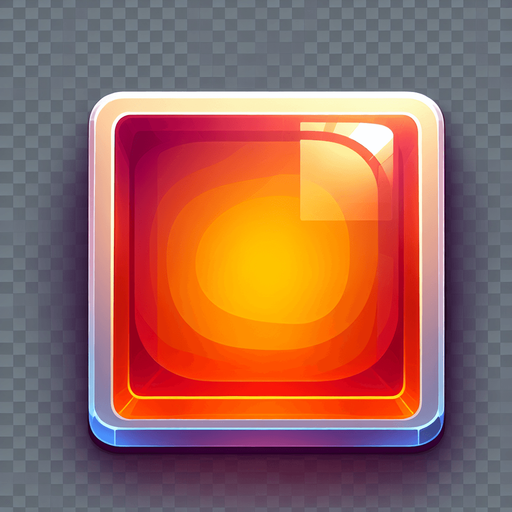 arka planı olmayan şefaf ruruncu bi kare.
Single Game Texture. In-Game asset. 2d. Blank background. High contrast. No shadows.