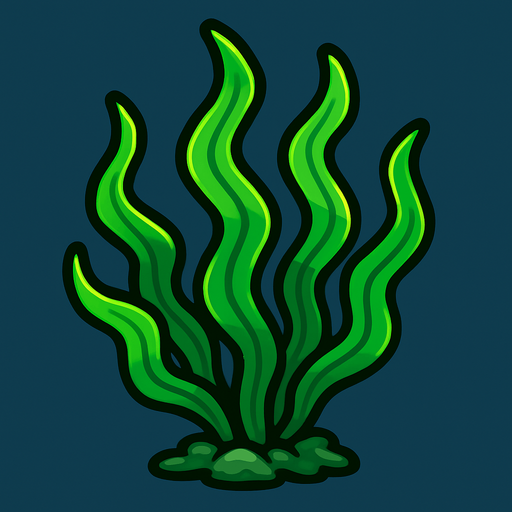 seaweed.
In-Game asset.  2d.  High contrast.  No shadows