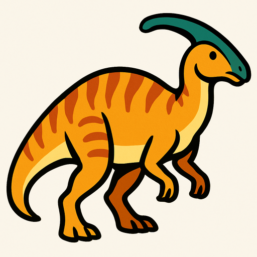 Parasaur.
In-Game asset.  2d.  High contrast.  No shadows