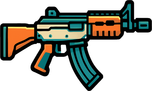 Fusil.
In-Game asset.  2d.  High contrast.  No shadows