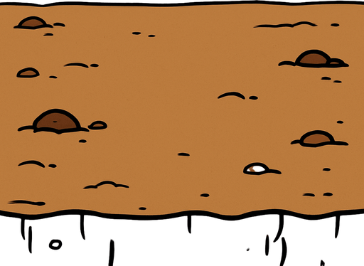 Animasyon çizgi dizi tarzında bir toprak ama ne ağaç var nede çimen sadece dümdüz kahverengi toprak açık kahverengi olsun toprak.
In-Game asset.  2d.  High contrast.  No shadows