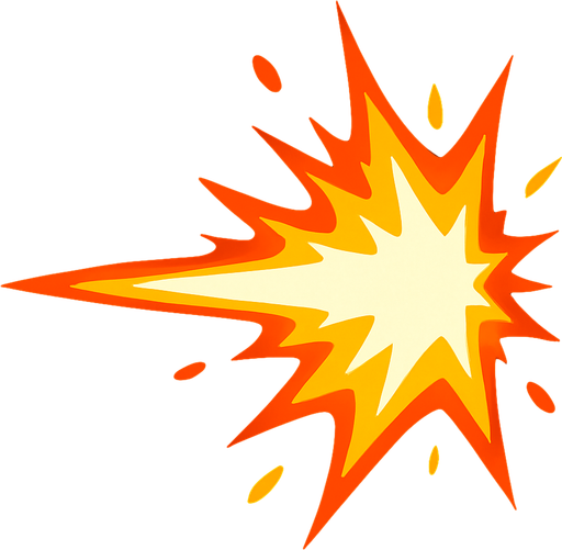 muzzle flash.
In-Game asset.  2d.  High contrast.  No shadows