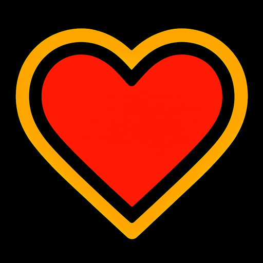 Kalp logosu oluştur Can.
In-Game asset.  High contrast.  No shadows