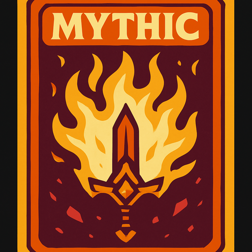 MYTHIC card.
In-Game asset.  2d.  High contrast.  No shadows